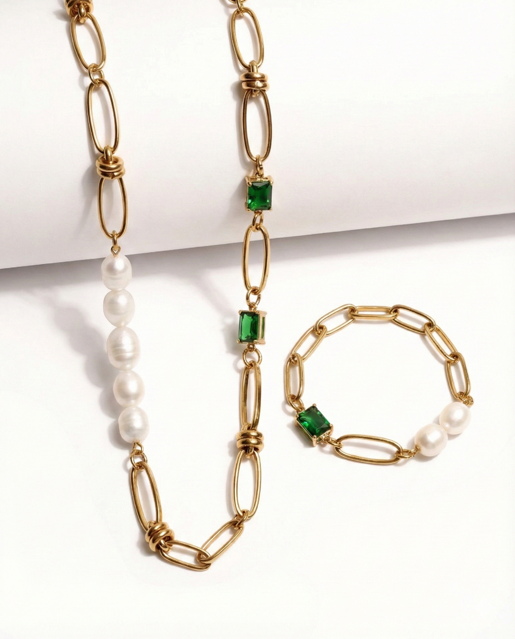 Set Emerald & Pearl