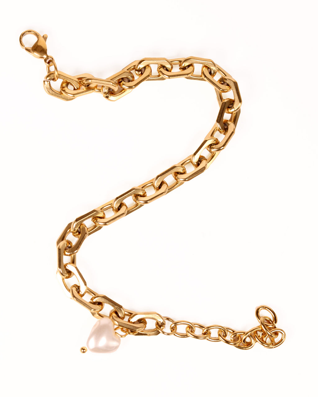 pulsera mujer con corazón de perla